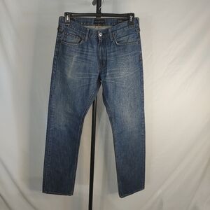 Bullhead Denim Co Slim Straight Jeans Mens W32 L34 Medium Wash Denim